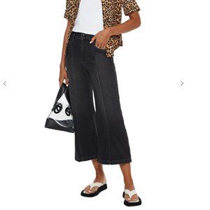 FRAME Vintage Crop high-rise wide-leg jeans 27